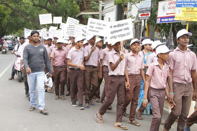 Trisha in World Day Against Child Labor Rally Stills
